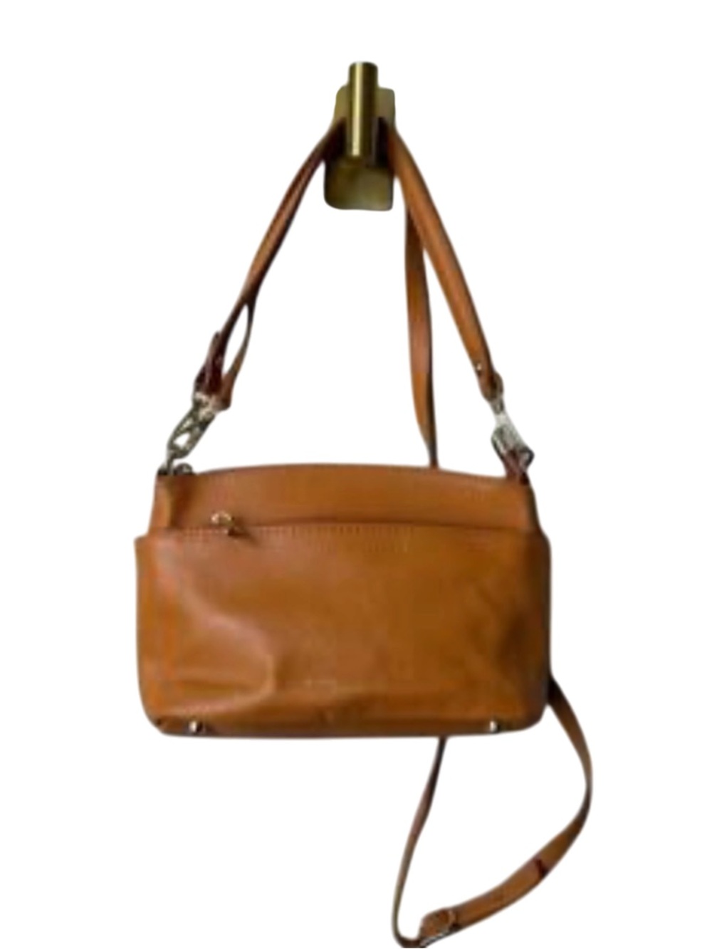 Divina Firenze Women's Cognac Leather Shoulder Bag with Adjustable Strap luxury